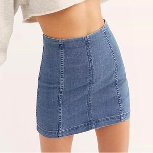 Free People Modern Femme Denim Mini Skirt